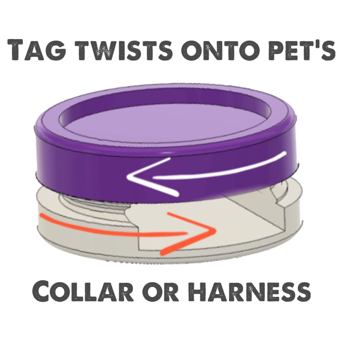 Funny Customizable Twist-On Pet Tag
